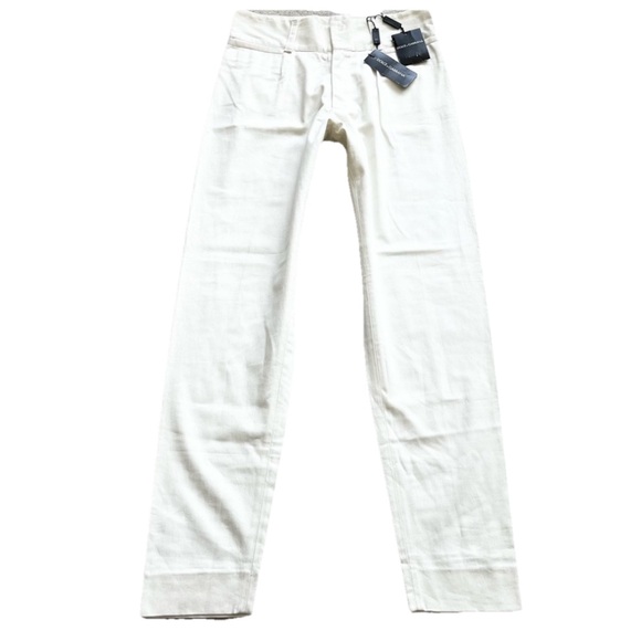 DOLCE & GABANA SOFT WHITE PANTS SIZE 48 MODERN CHIC ELEGANT CLASSIC REFINED - Picture 1 of 9